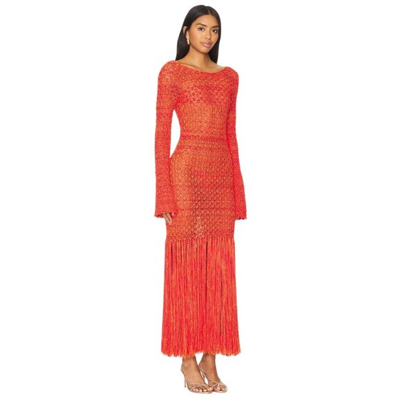 DEVON WINDSOR Red Long Sleeve Dress - Picture 3 of 15